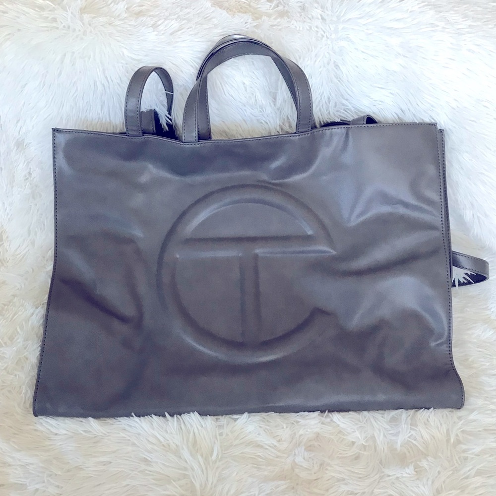 Authentic Telfar Large Grey Shopping Bag